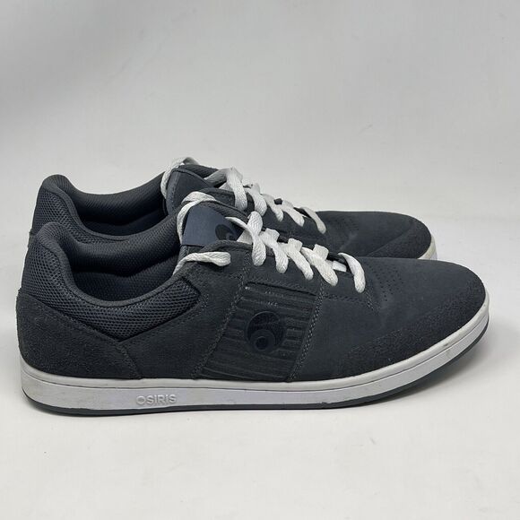Osiris Sleak Sneakers Mens 12 Gray Suede Mesh Skateboarding Skate Grunge Shoes - Picture 3 of 16
